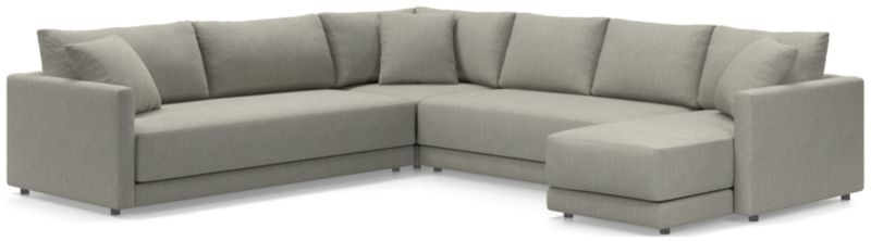 Gather Deep 4-Piece U-Shaped Bench Sectional + Reviews | Crate and Barrel | Crate & Barrel