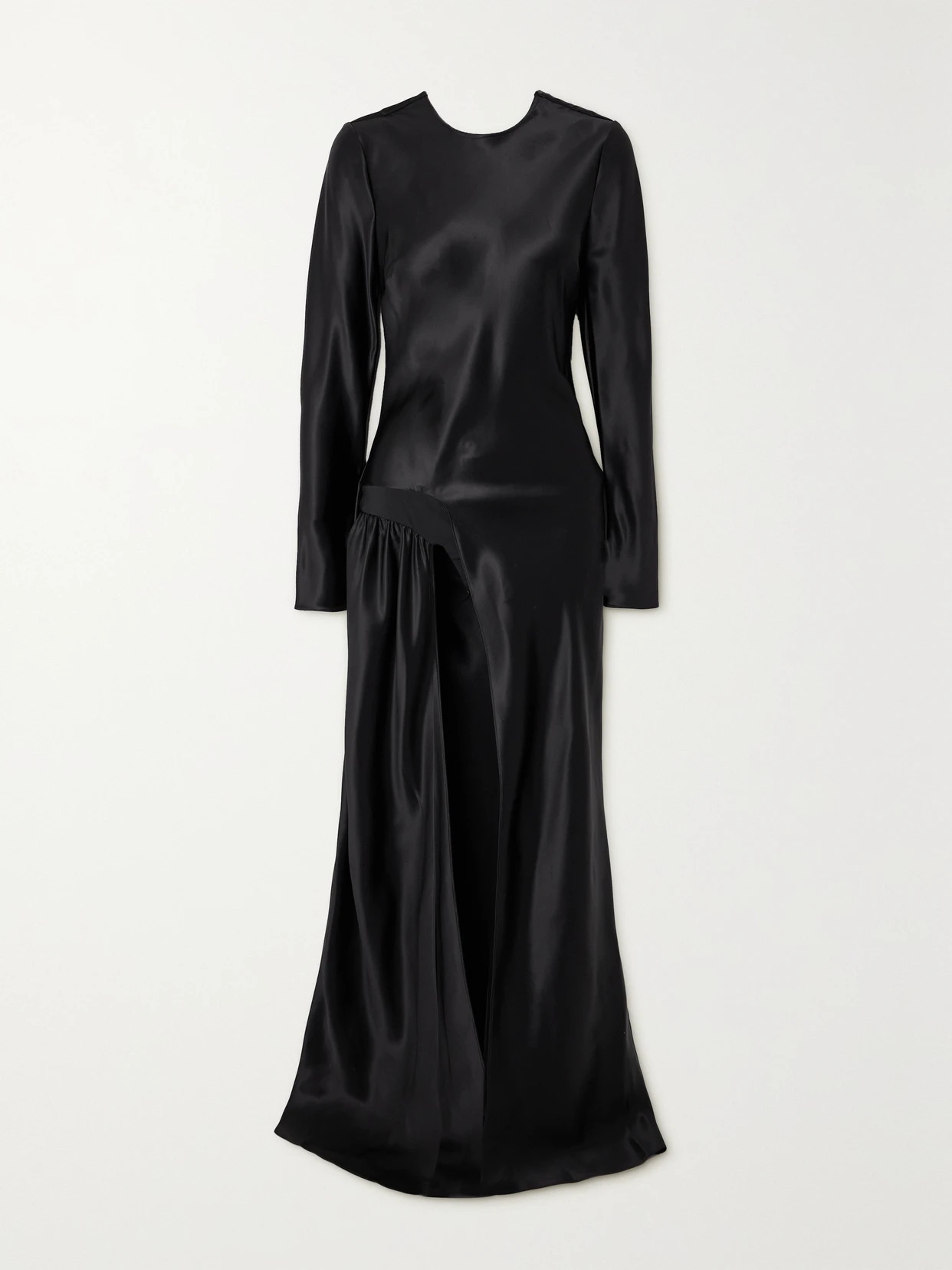 Christopher Esber - Palladium Open-back Draped Satin Gown - Black | NET-A-PORTER (UK & EU)