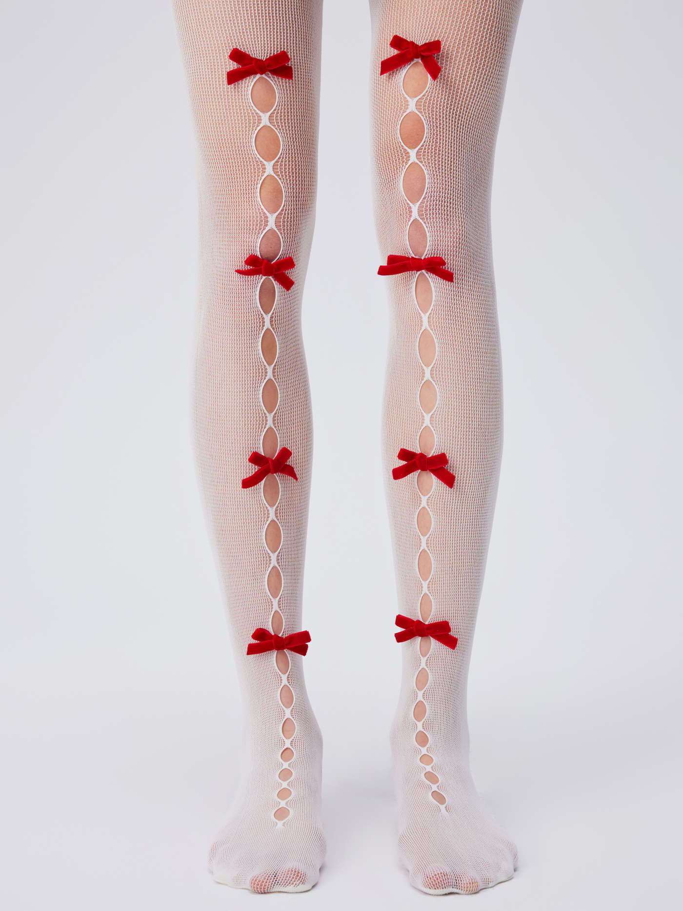 Bowknot Decor Lace Pattern Tights | Cider