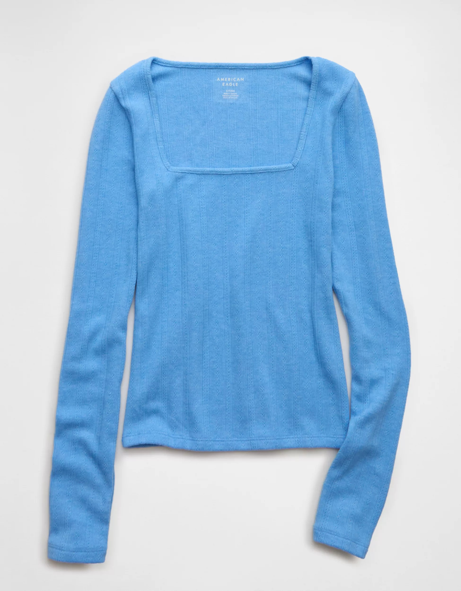 AE Long Sleeve Square Neck T-Shirt | American Eagle Outfitters (US & CA)
