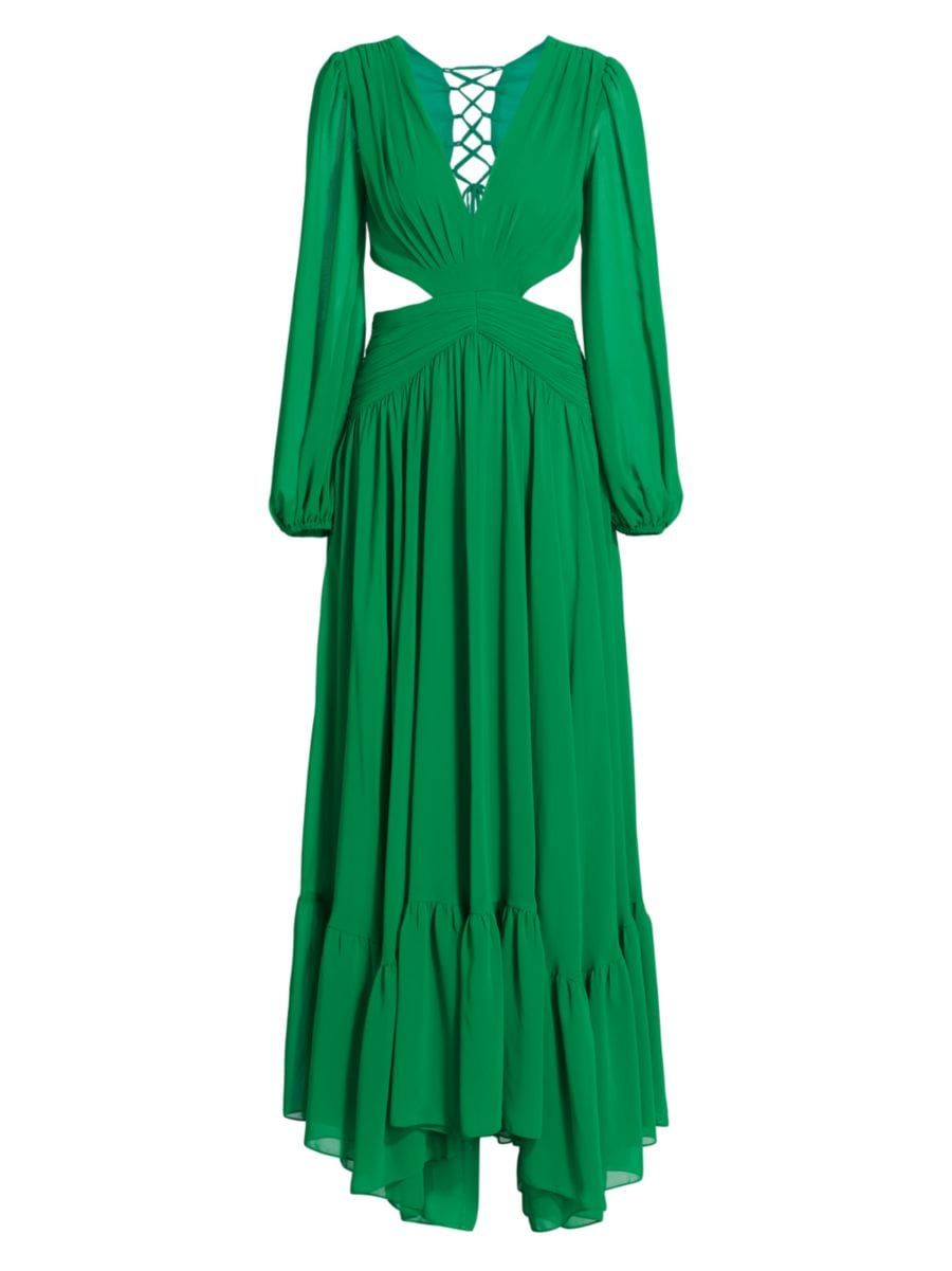 Long-Sleeve Cut-Out Gown | Saks Fifth Avenue