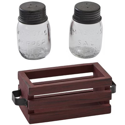 Park Designs Cozy Farmhouse Salt and Pepper with Caddy | Target