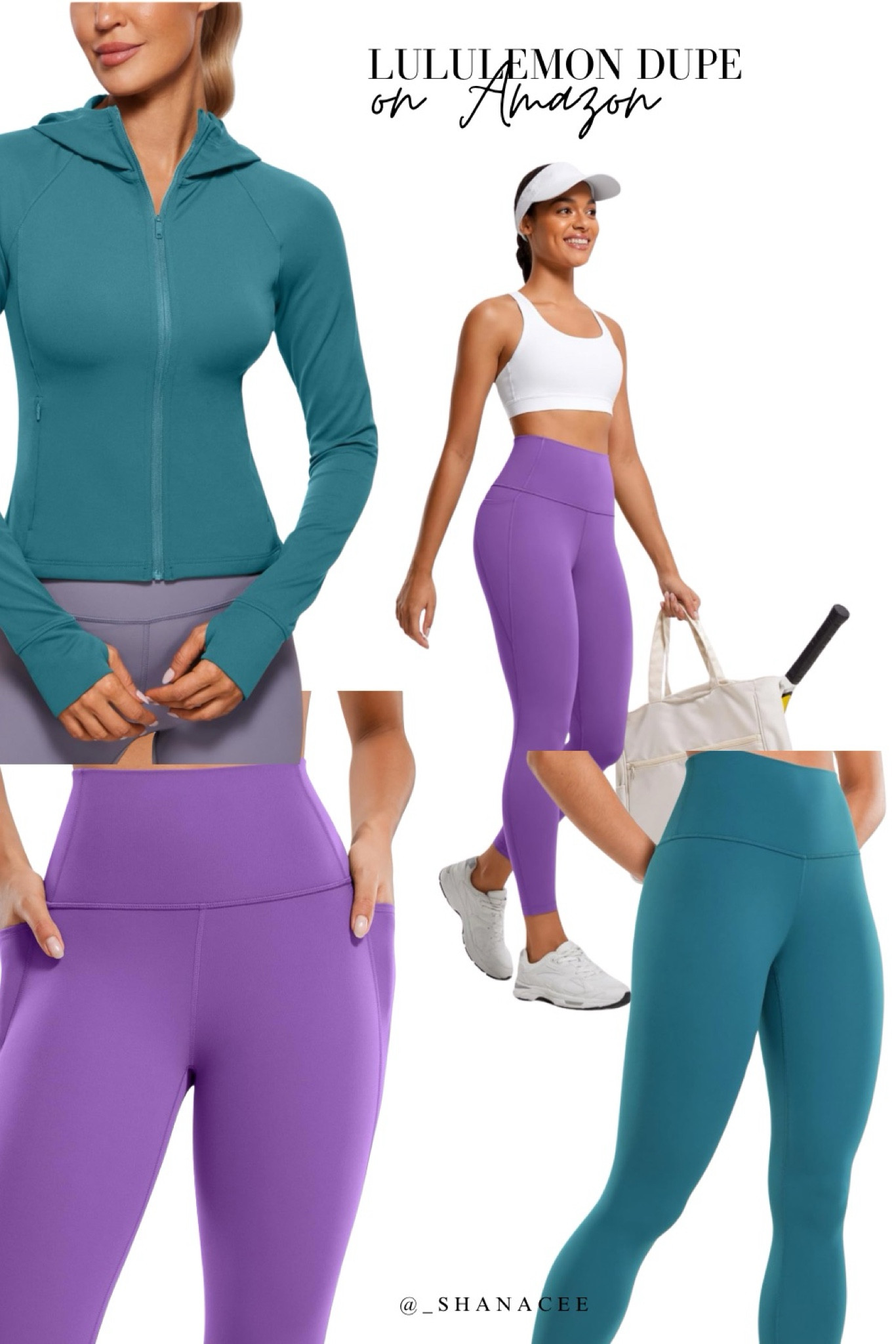 Lululemon dupe. Amazon activewear. Leggings. Zip up top 

#LTKGiftGuide #LTKActive