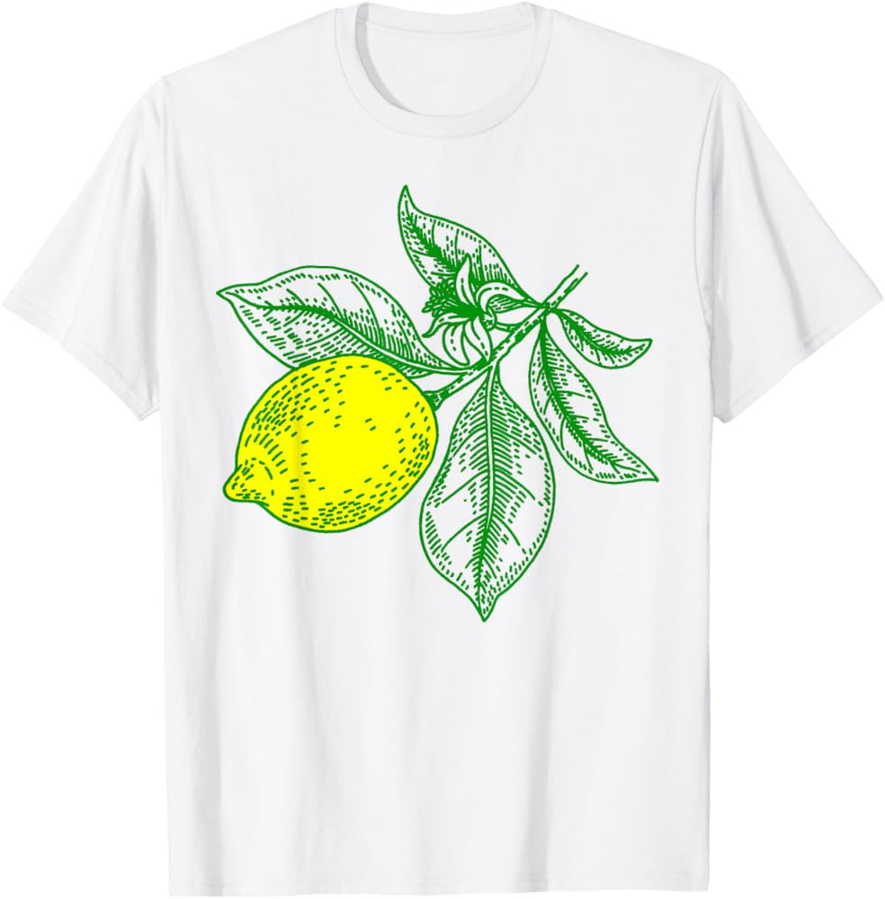 Lemon Fruit Retro Vintage Art Graphic Gift - Lemon T-Shirt | Amazon (US)