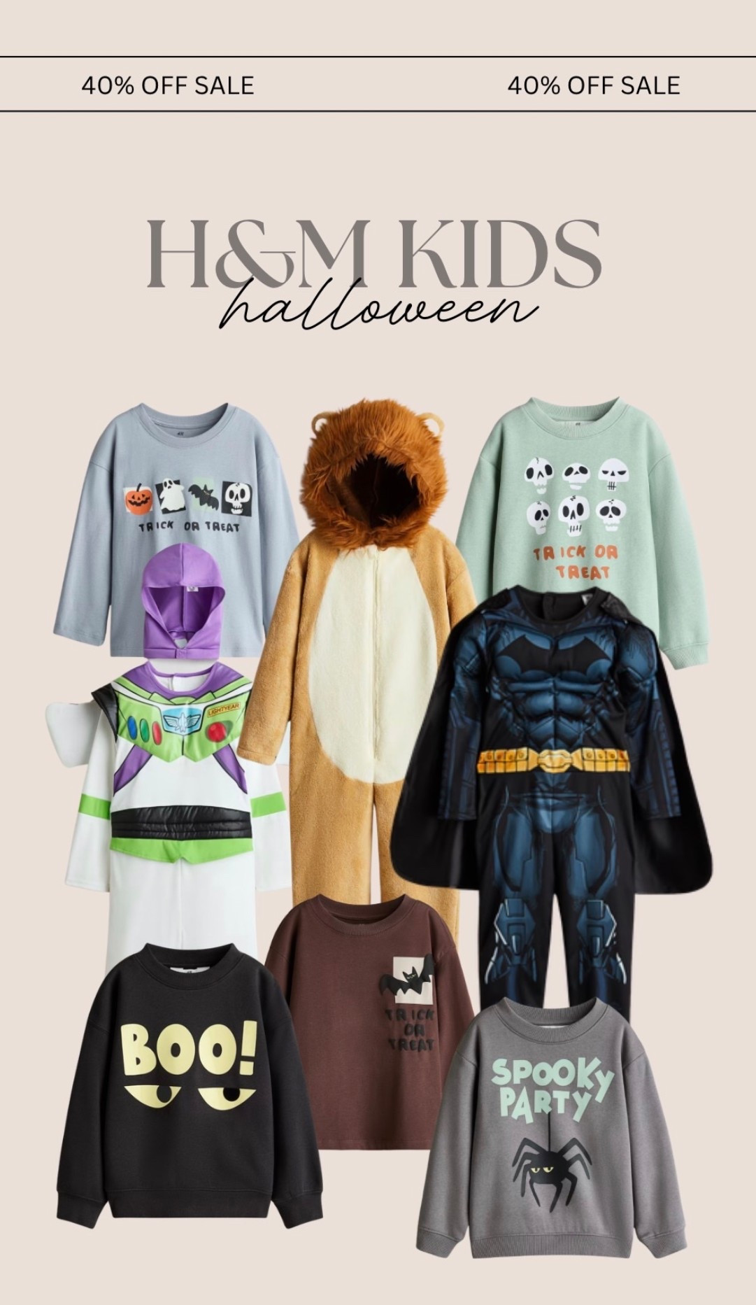 H&M Halloween 40% off sale 👻

#Halloween #halloweencostumes #halloweenshirts #toddlerboys #toddlerboycostumes #kidscostumes #hmkids #hmsale #costumes #halloweenfinds #toddlerstyle #toddlerboyoutfits #kidsclothes #toddleroutfits #hmsalefinds