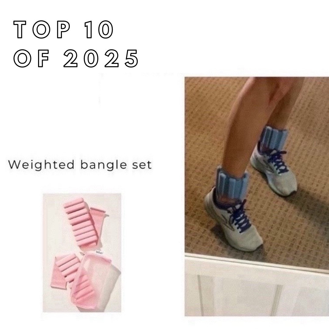 I like to add these bangles when I want to add a bit lots resistance or switch up my leg day a little bit.  I also enjoy to wear them when walking. 


#exercise #fitnessequipment #bala #weights  
#giftforher 


#LTKActive #LTKU #LTKOver40 #LTKGiftGuide #LTKFindsUnder50 #LTKfitnessgoals