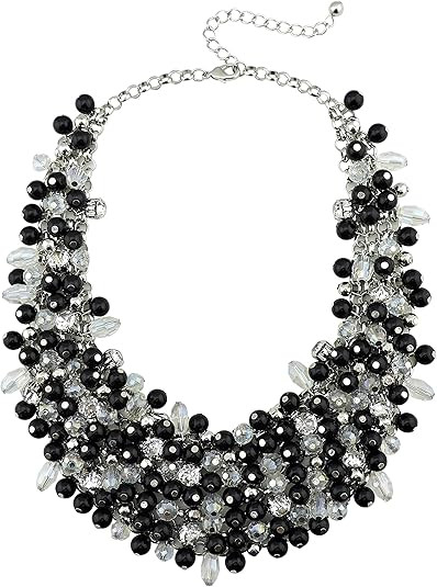 Bocar Fashion Crystal Chunky Collar Statement Necklace Earring Set for Women Gift (NK-10260) | Amazon (US)