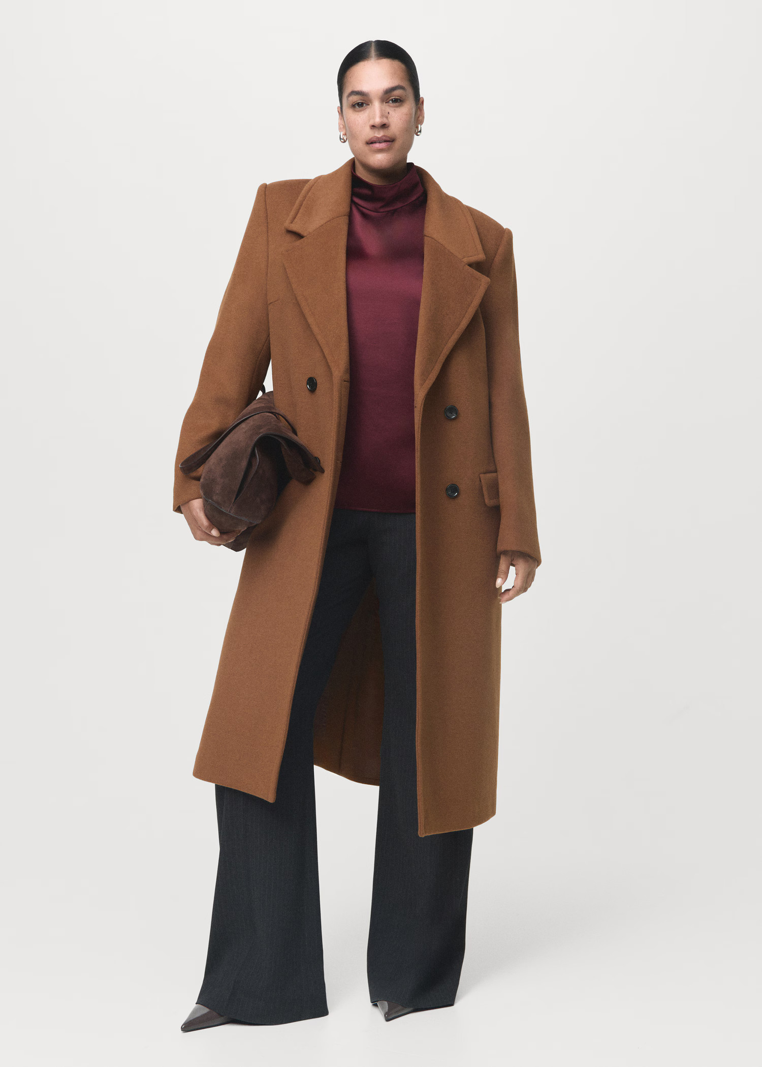 Double-breasted wool coat | MANGO (UK)