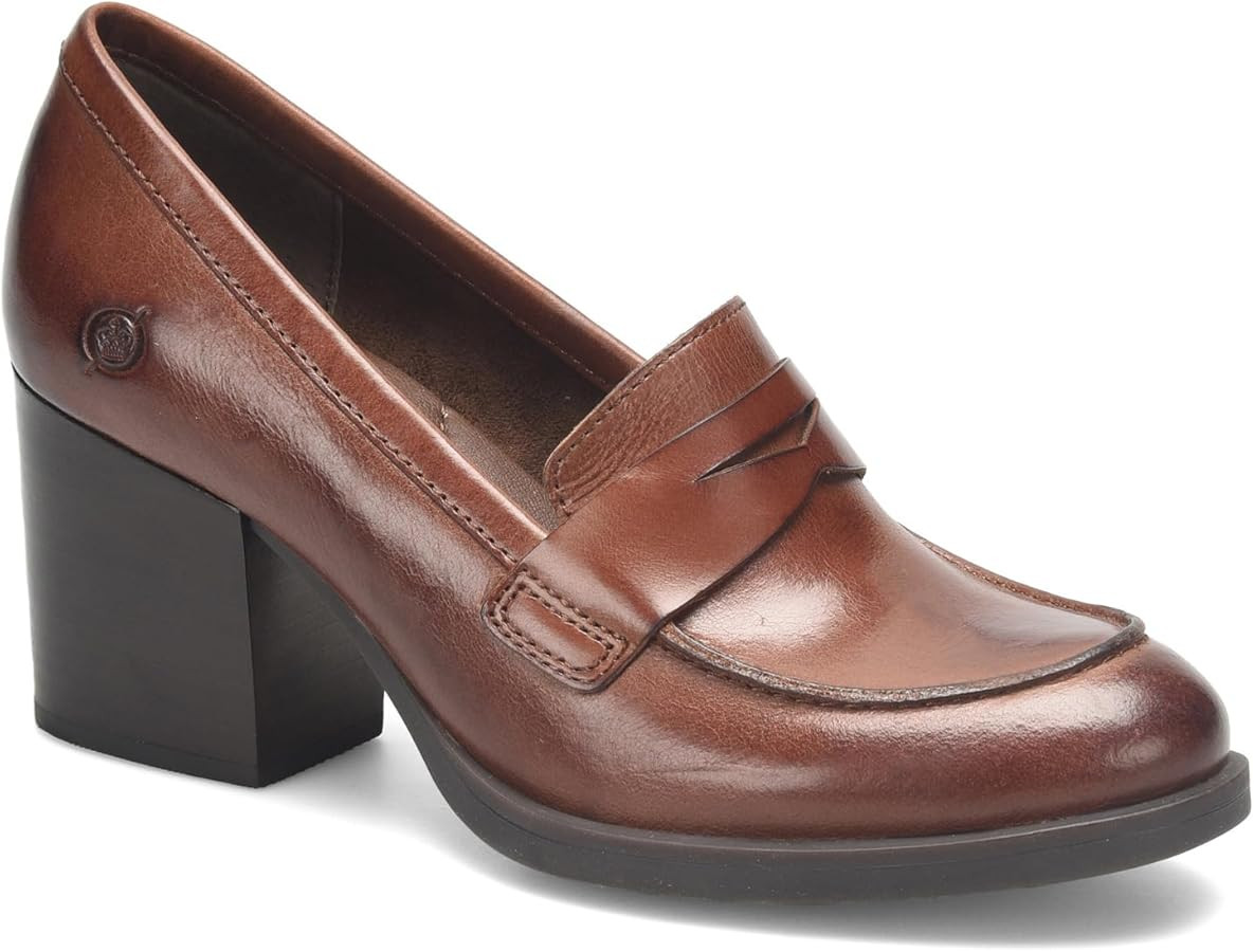 BORN Women's, Holliston Loafer Pump Brown | Amazon (US)