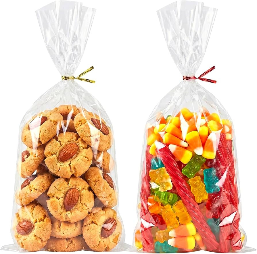 Morepack Cellophane Treat Bags 5x11 In 200 PCS Clear Cellophane Bags | Amazon (US)