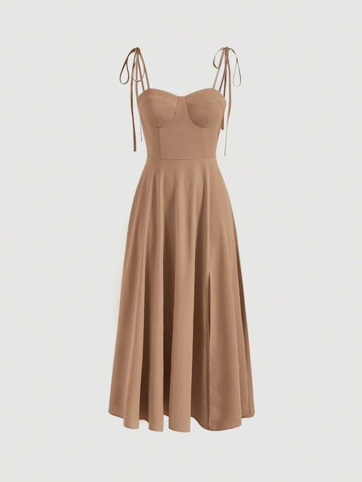 SHEIN MOD Solid Bustier Cami Dress | SHEIN