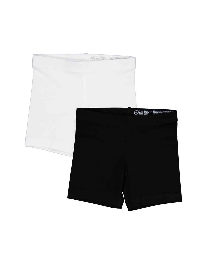 Wonder Nation Girls Bike Short, 2-Pack, Sizes 4-18 & Plus | Walmart (US)