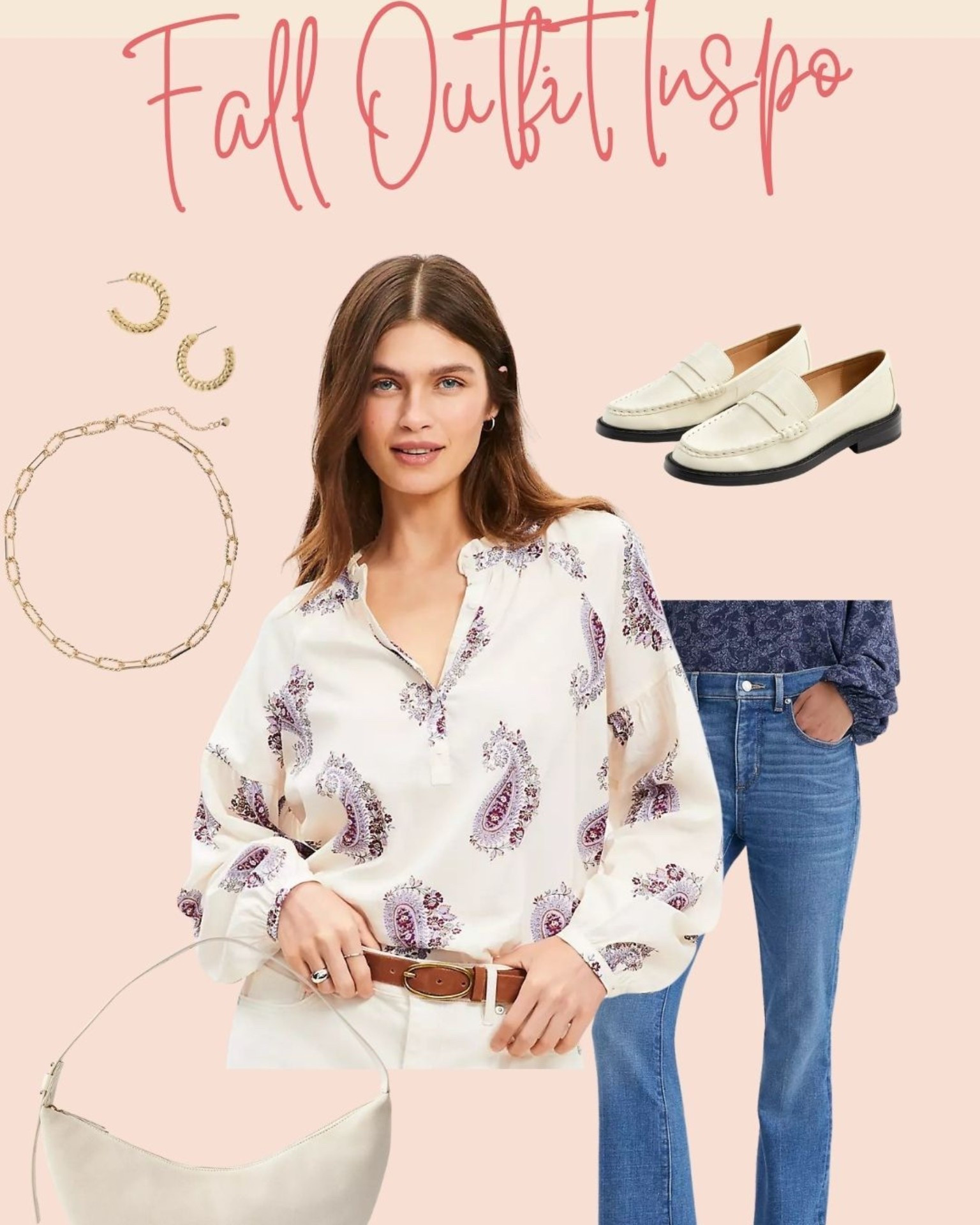 Fall outfit inspo from Loft! This paisley blouse pairs perfectly with classic denim for an effortless look. Add loafers, a leather belt, and gold jewelry to complete your chic fall style.

#LTKSeasonal #LTKStyleTip #LTKSaleAlert