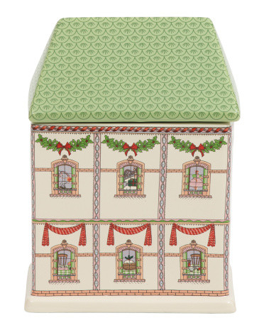 7.75in Stoneware Ceramic House Storage Jar | TJ Maxx