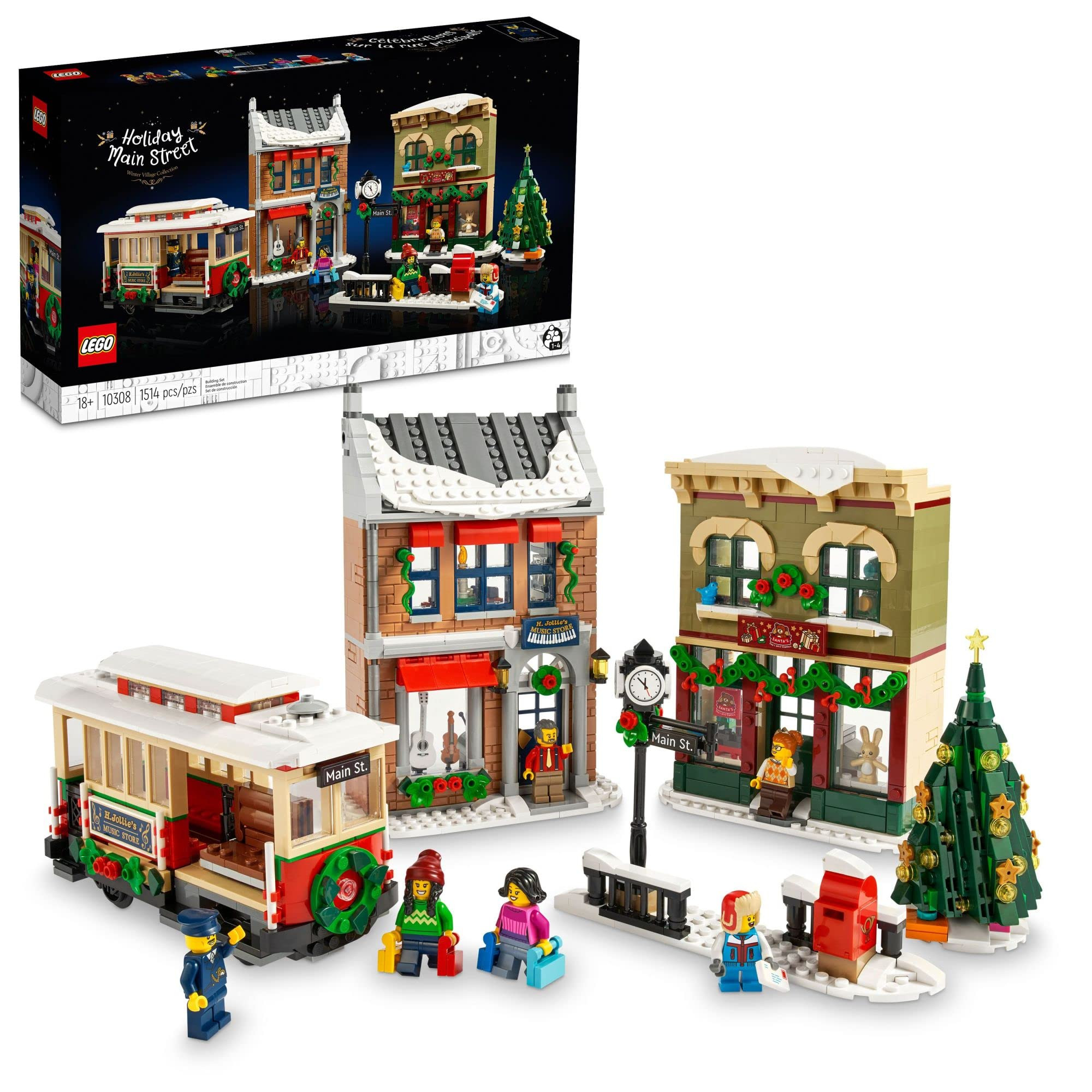 LEGO Holiday Main Street Building Set 10308, for Adults and Family, Christmas Village Building Ki... | Amazon (US)