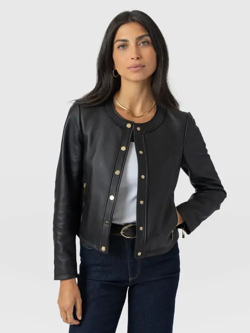 Saint + Sofia Skye Jacket in Black at Nordstrom, Size 12 | Nordstrom