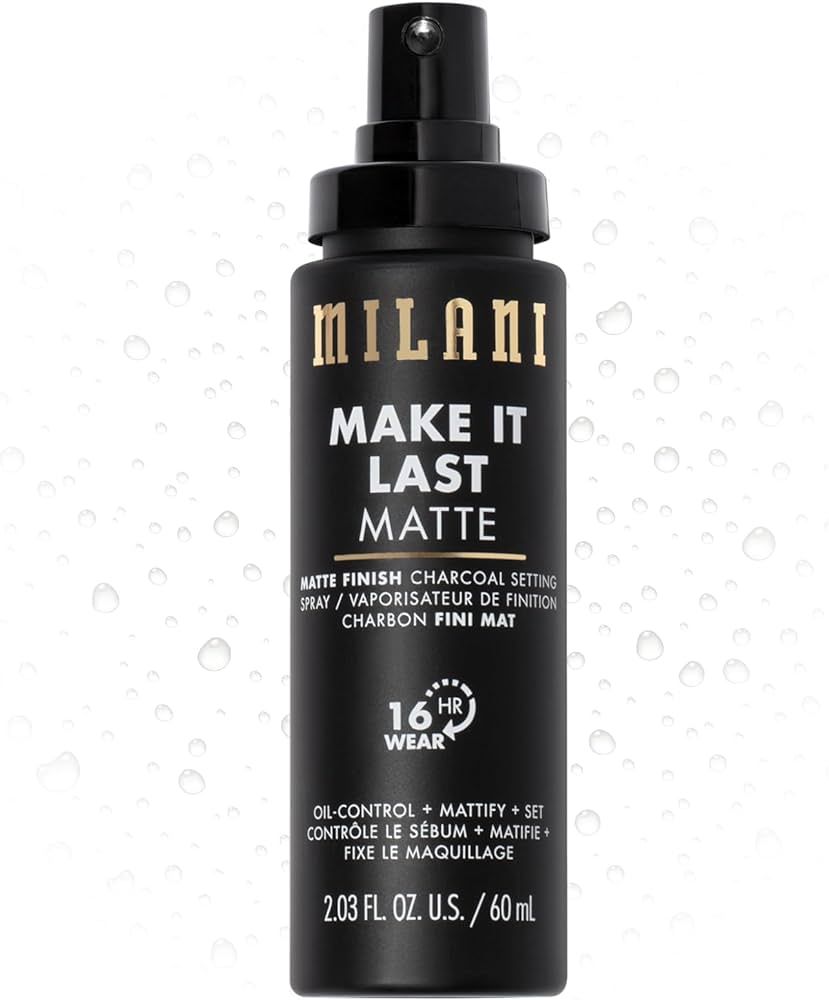 Milani Make it Last Matte - Matte Finish Charcoal Setting Spray- Cruelty-Free Makeup Primer and S... | Amazon (US)