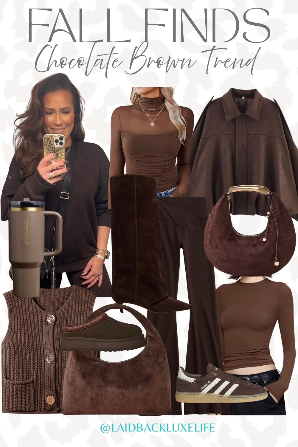 Fall Trends - Chocolate Brown! Fall trends, Fall Finds, dark brown, brown boots, shades of brown, brown shoes, brown Uggs, brown suede boots, Fall fashion, Fall outfits #LaidbackLuxeLife

Hey Beautiful! Feel free to comment on this post if you have any questions! 🫶🏽

Follow me for more fashion finds, beauty faves, lifestyle, home decor, sales and more! So glad you’re here!! XO, Karma

#LTKSeasonal #LTKStyleTip #LTKFindsUnder50