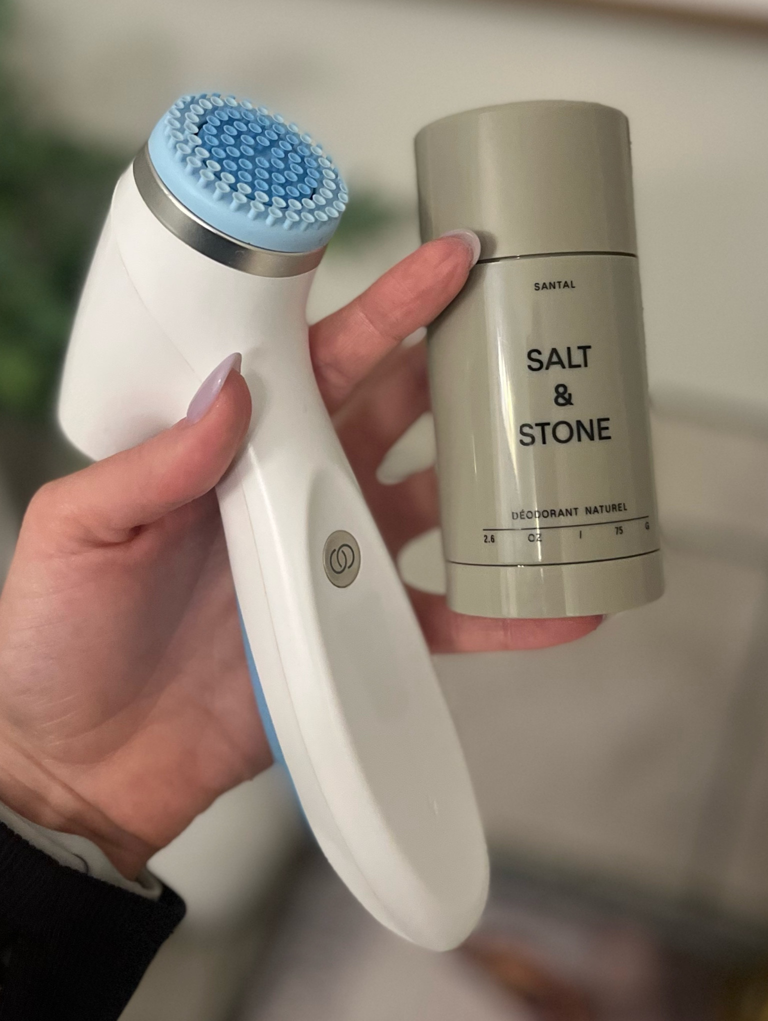 Salt and stone deodorant. You'll smell like perfume all day