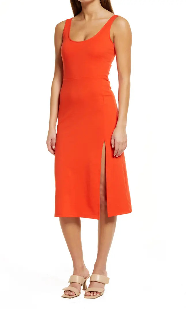 Scoop Neck Midi Dress | Nordstrom