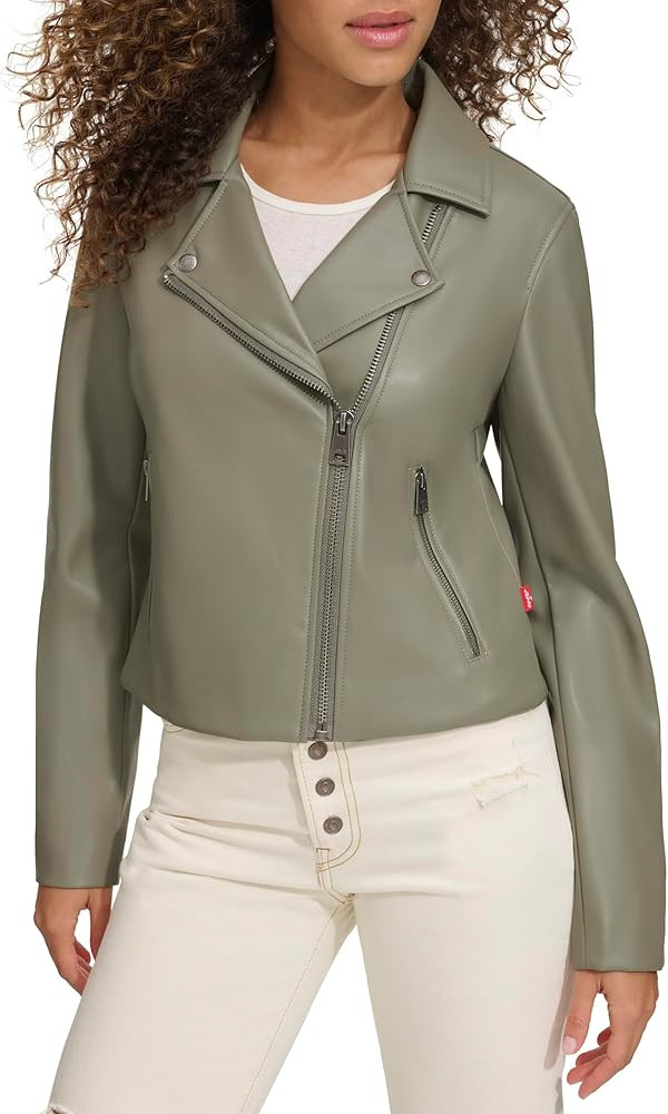 Levi's womens Smooth Faux Leather Moto (Standard and Plus Sizes) | Amazon (US)