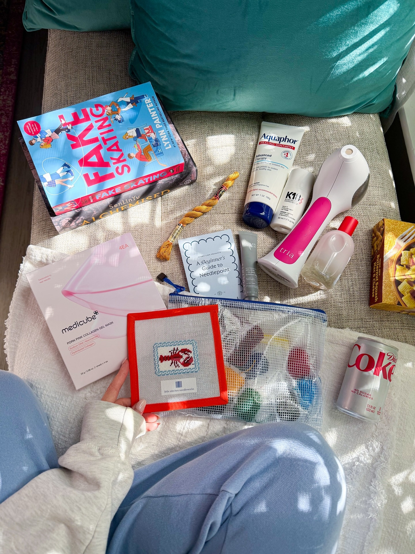 September favorites ❤️⬇️ got a wish! list! I just want…
•
can’t believe it’s already October!! September was not very full of reading BUT I tried some new things, rediscovered favorite products & got some new books!
•
books 📖
🖤 ALCHEMISED 🖤 by @senlinyuwrites came out & I went to an event for the book! so excited to read more of this one!
❤️ FAKE SKATING ❤️ by @lynnpainterbooks is one of my most anticipated reads of 2025! Im halfway through and it’s already 5 stars 
•
beauty 🧖‍♀️
⚡️ @trialaser at home laser hair removal ⚡️ I’ve had this for a few years & I just put it back into my beauty rotation! it’s amazing & things are getting ~smooth 
💇🏼‍♀️ @k18hair mask 💇🏼‍♀️ this mask is a holy grail product! I follow the @abbeyyung hair method & I feel like my breakage is improving 
💦 @aquaphor 💦 enough said
💞 @glossier you perfume 💞 I get so many compliments when I wear this perfume! The best!
🍣 @medicube_global_official collagen mask 🍣 obsessed with this salmon sp*erm mask! but I don’t sleep in it like some people do
🩶 @paulaschoice AHA BHA mask 🩶 this before the medicube mask is everything!
•
bites 🍽️
🍜 @traderjoes butternut squash Mac and cheese 🍜 this is literally the best fall item ever I bought 5 boxes ha
🥤 @dietcoke 🥤 always
•
busy 🧺
🪡 needlepoint from @littlestitchesneedleworks 🪡 I’m so close to finishing my second needlepoint project
•
what are your favorite things from September?
•
#favoritethings #lifestyle #needlepointersofinstagram #needlepoint #dietcoke #newbooks #microinfluencers #smallcreator #explore #viral #bestbooks #romantasy #yaromance #hockeyromance #romantasybooks #dramione #beauty #skincare #dachshund #recommendations #lifestyleblogger #bookreader #bookish #booklifestyle #readerlife