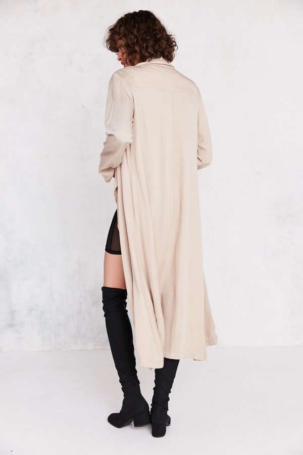 Silence + Noise Drapey Midi Duster Coat | Urban Outfitters US