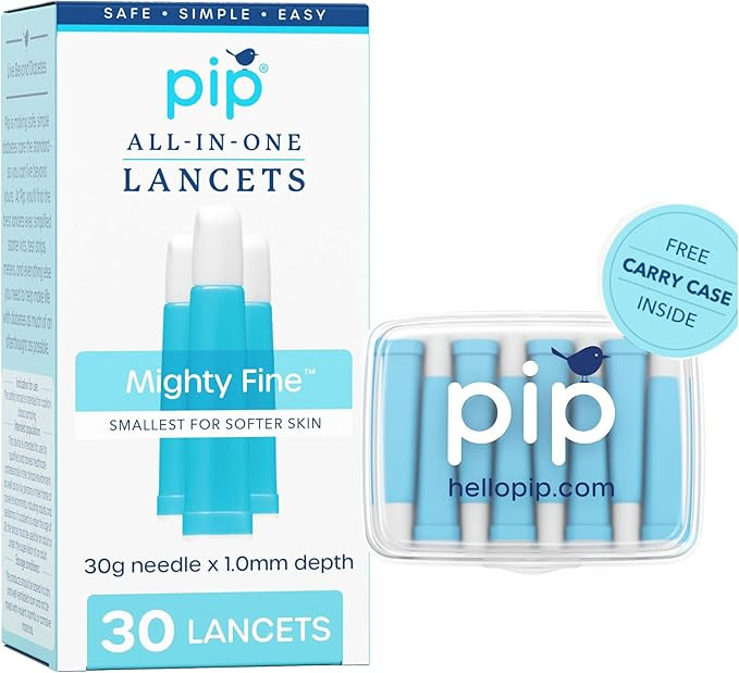 Pip Lancets - 30G x 1.0mm - 100 Count - Safety Lancets for Painless Blood Glucose Testing - Steri... | Amazon (US)