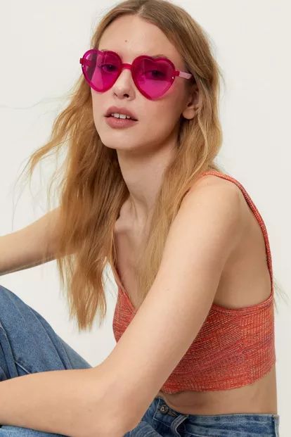 Classic Heart Tinted Sunglasses | Nasty Gal (US)