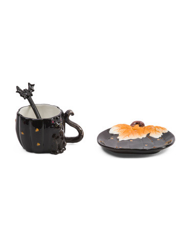 Cat Cup And Saucer With Spoon Set | TJ Maxx