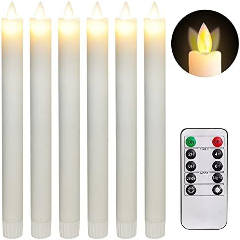 Stmarry Moving Flame Taper Candles with Remote and Timer, Flameless LED Candlesticks Flickering w... | Amazon (CA)