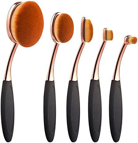 Amazon.com: Yoseng Oval Foundation Brush 5 Pcs Toothbrush makeup brushes Fast Flawless Applicatio... | Amazon (US)