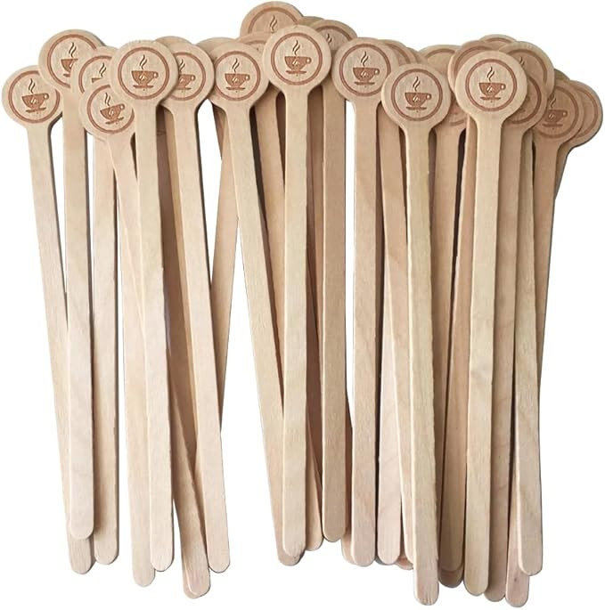 Coffee Stirrers Stir Sticks Wooden Beverage Mixer with Round Ends,Disposable Environmentally Frie... | Amazon (US)