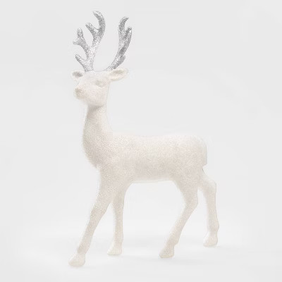 Glitter Deer Decorative Figurine White - Wondershop™ | Target