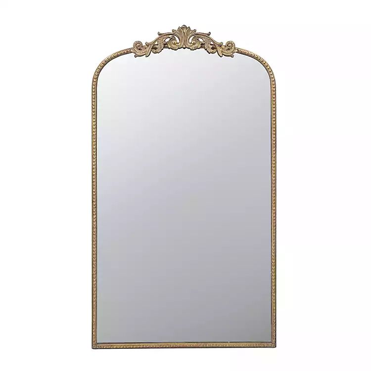 Gold Studded Scroll Arched Mirror, 42 in. | Kirkland's Home