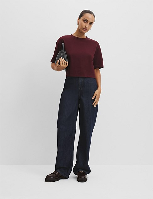Australian Cotton Cropped T-Shirt | David Jones (Australia & New Zealand)