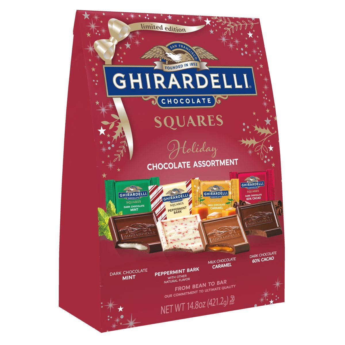 Ghirardelli Holiday Limited Edition Squares Assorted XL Bag - 14.8oz | Target