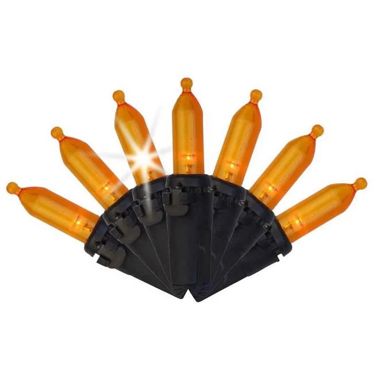 Celebrations 9086895 LED Halloween Lights, Orange - 100 Count | Walmart (US)