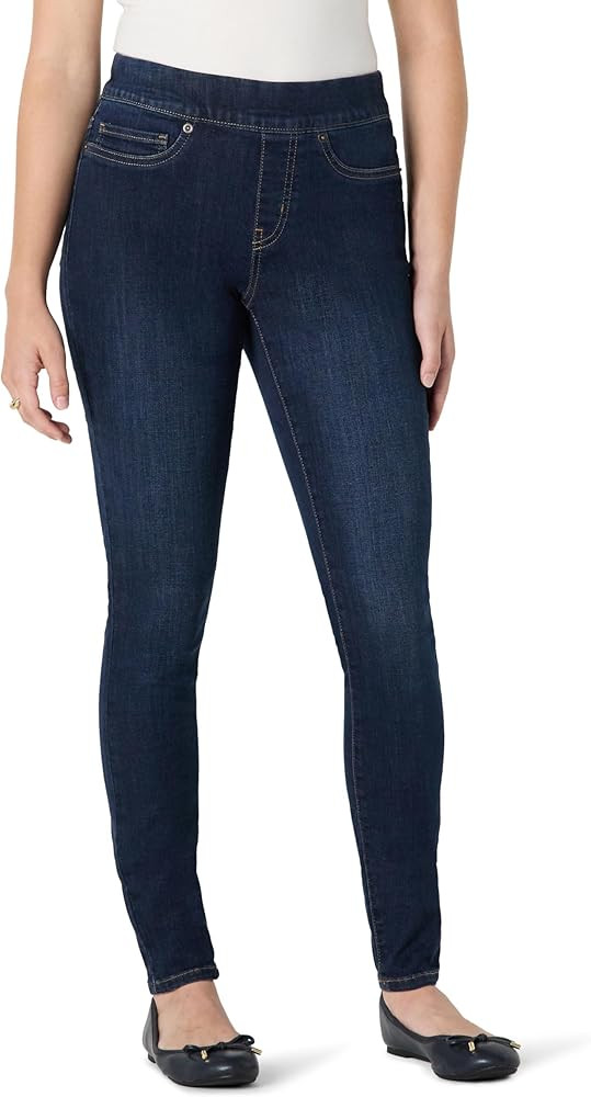 Amazon Essentials Womens Stretch Denim Mid-Rise Pull-On Jegging | Amazon (US)