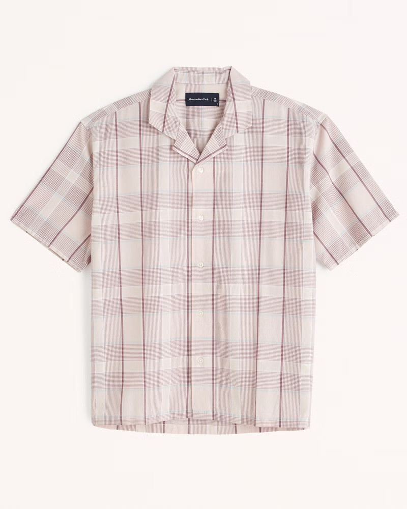 Camp Collar Button-Up Shirt | Abercrombie & Fitch (US)