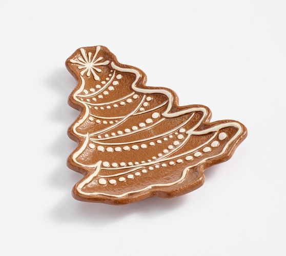 Gingerbread Tree Stoneware Serving Platter | Pottery Barn (US)