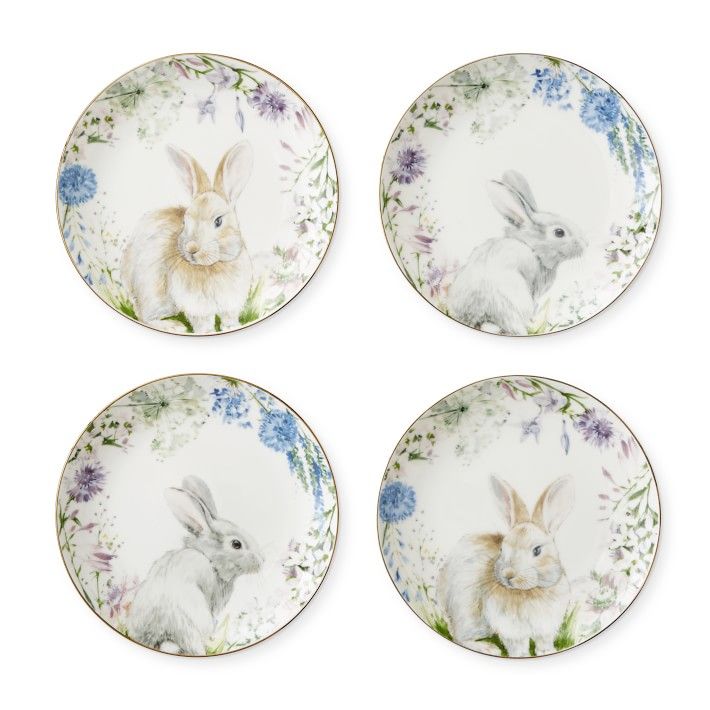 Floral Meadow Wreath Mixed Appetizer Plates | Williams-Sonoma