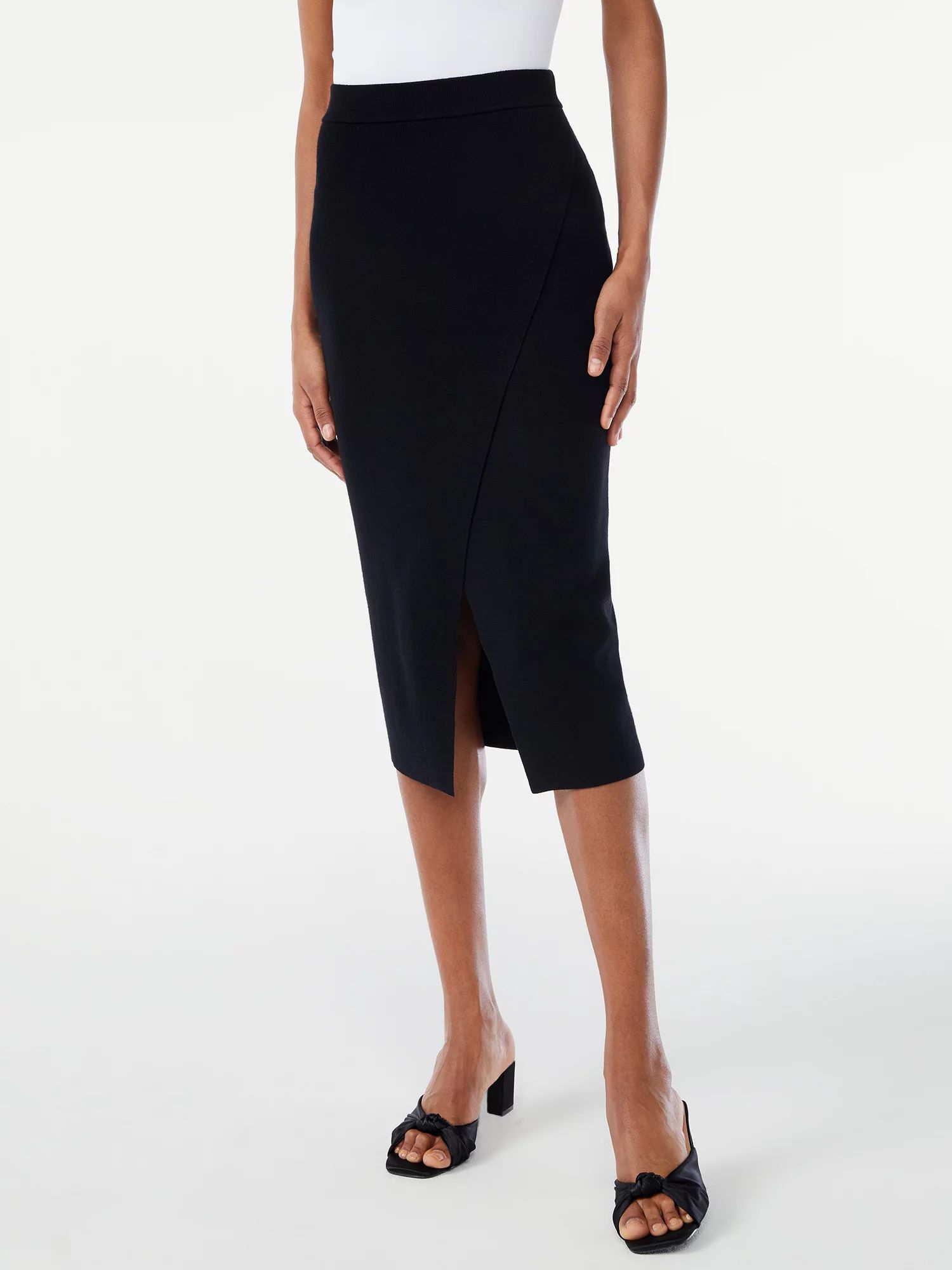 Scoop Women's Slit Midi Skirt | Walmart (US)