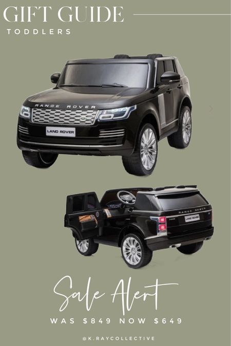 If you're into the luxury ride on toys you need this!  Plus you'll save $300.  Comes in 3 colors.
 
range over for kids  | electric Range Rover for kids | range rover ride on toy
| Best ride on toys | hot Wheels | kids, battery powered cars

#ChristmasGiftsForKids #GiftsForKids #RideOnToys #KidsCars #KidsRangeRover #KidsLuxuryCars #KidsLuxurygifts

#LTKkids #LTKHoliday #LTKHolidaySale