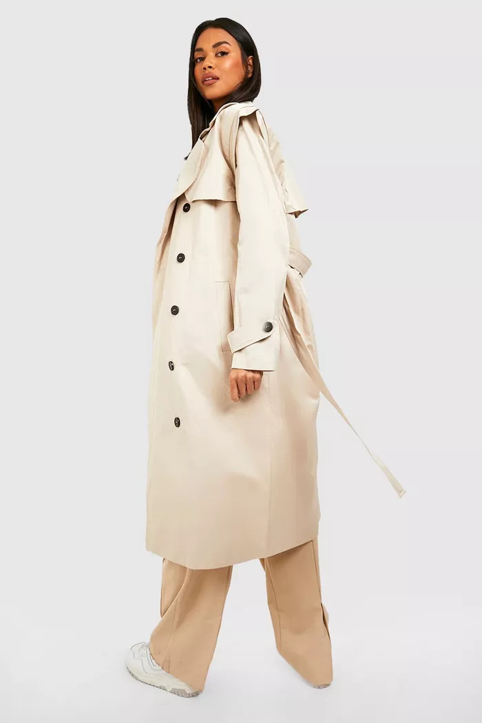 Shoulder Detail Trench Coat | Boohoo.com (UK & IE)