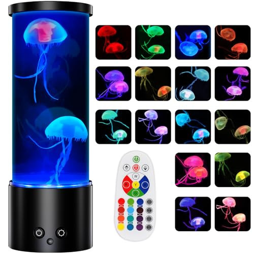 AONESY Jellyfish Lamp, 17 Color Changing Jelly Fish Light Mood Lamps for Home Office Room Desktop Decoration, Jellyfish Aquarium Tank Night Light Christmas Gifts for Kids Teens Girls Boys Adults | Amazon (US)
