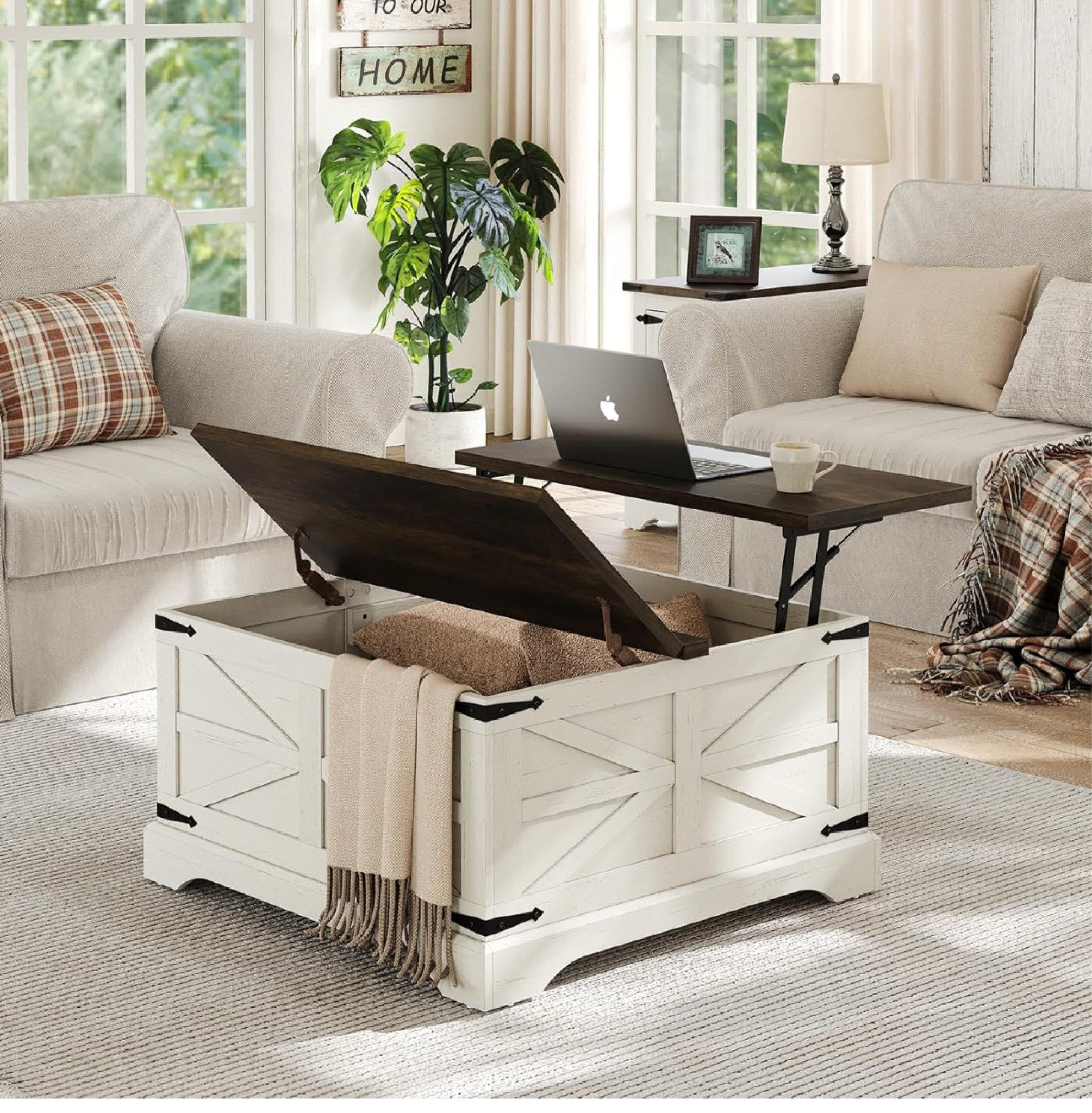 Farm style coffee table, opens to a small table and has great storage inside!

#LTKFamily #LTKGiftGuide #LTKHome