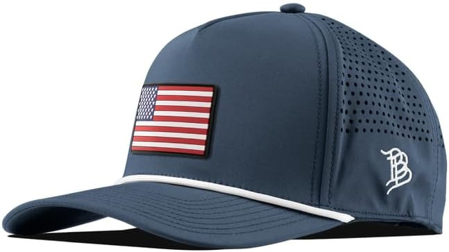 Branded Bills Old Glory PVC Curved 5 Panel Rope Hat, Fits 7-7 7/8, Adjustable Snapback | Amazon (US)
