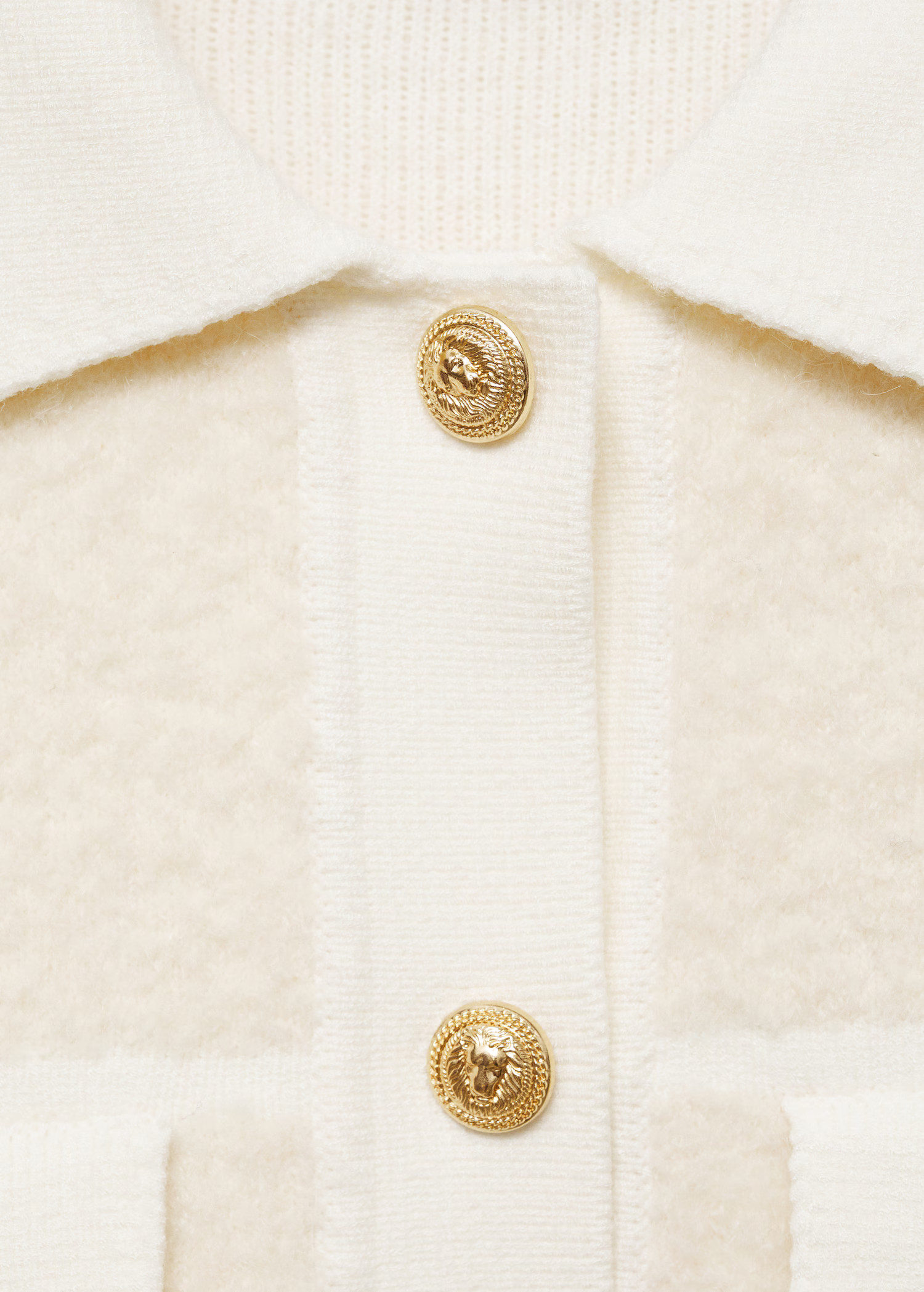 Tweed jacket with buttons | MANGO (UK)