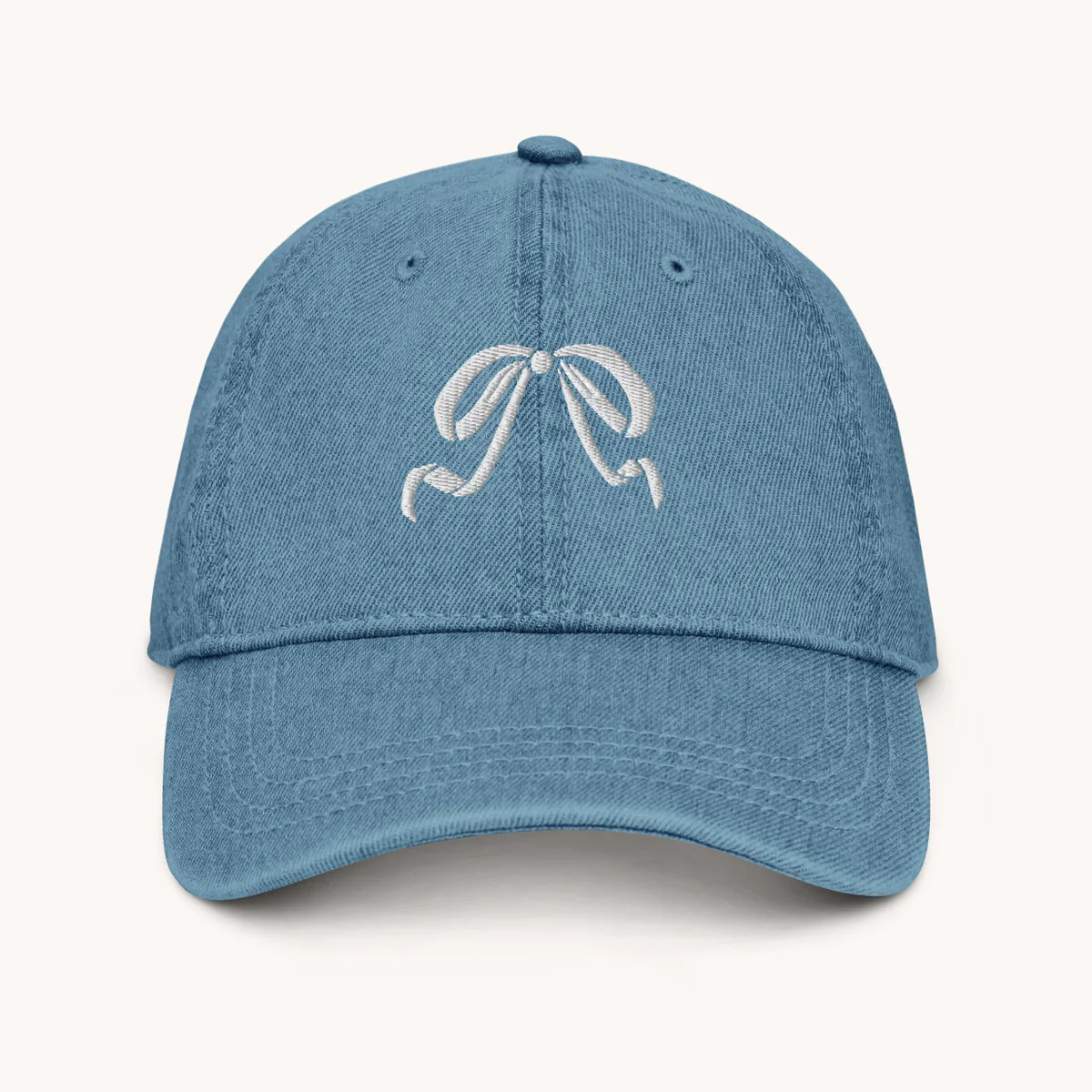 Denim Hat - Embroidered Bow | Simplified
